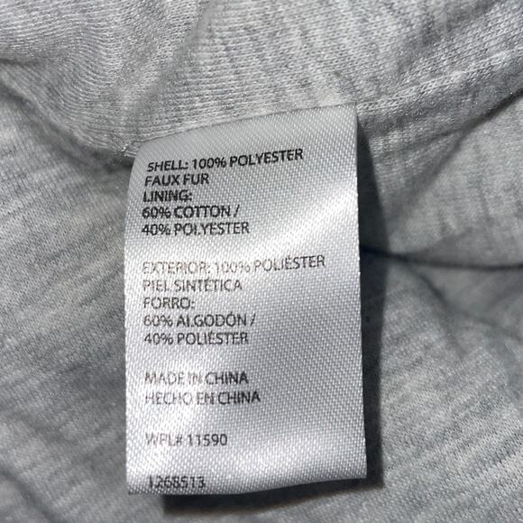 Mens Sherpa Fleece Pullover 1/4 Zip Jacket Outerwear Weatherproof Gray Sz Large - Picture 5 of 7